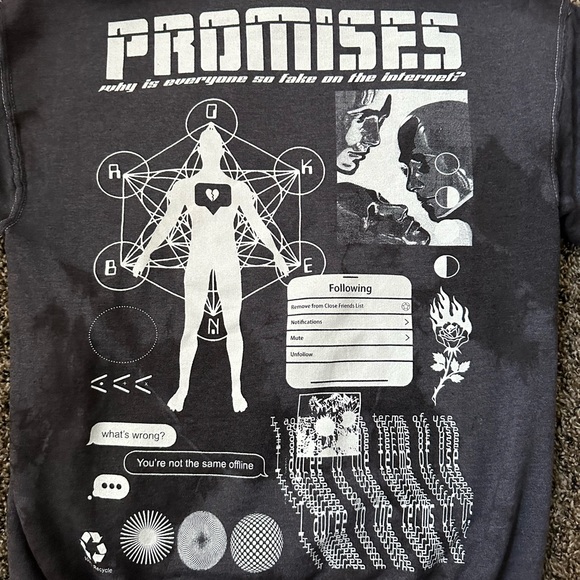 NWT - Rare - Broken Promises - You're not the same offline - hoodie - Picture 6 of 11